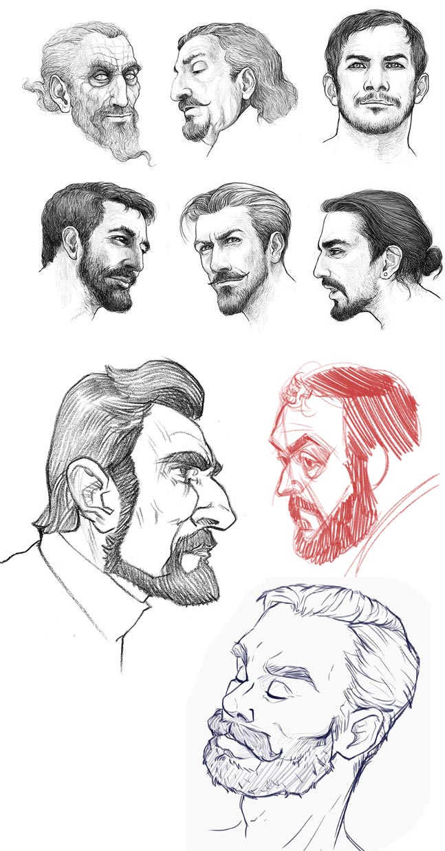 Beard drawing reference