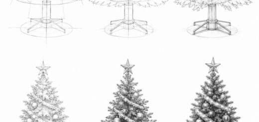 How to Draw Christmas Tree Step by Step