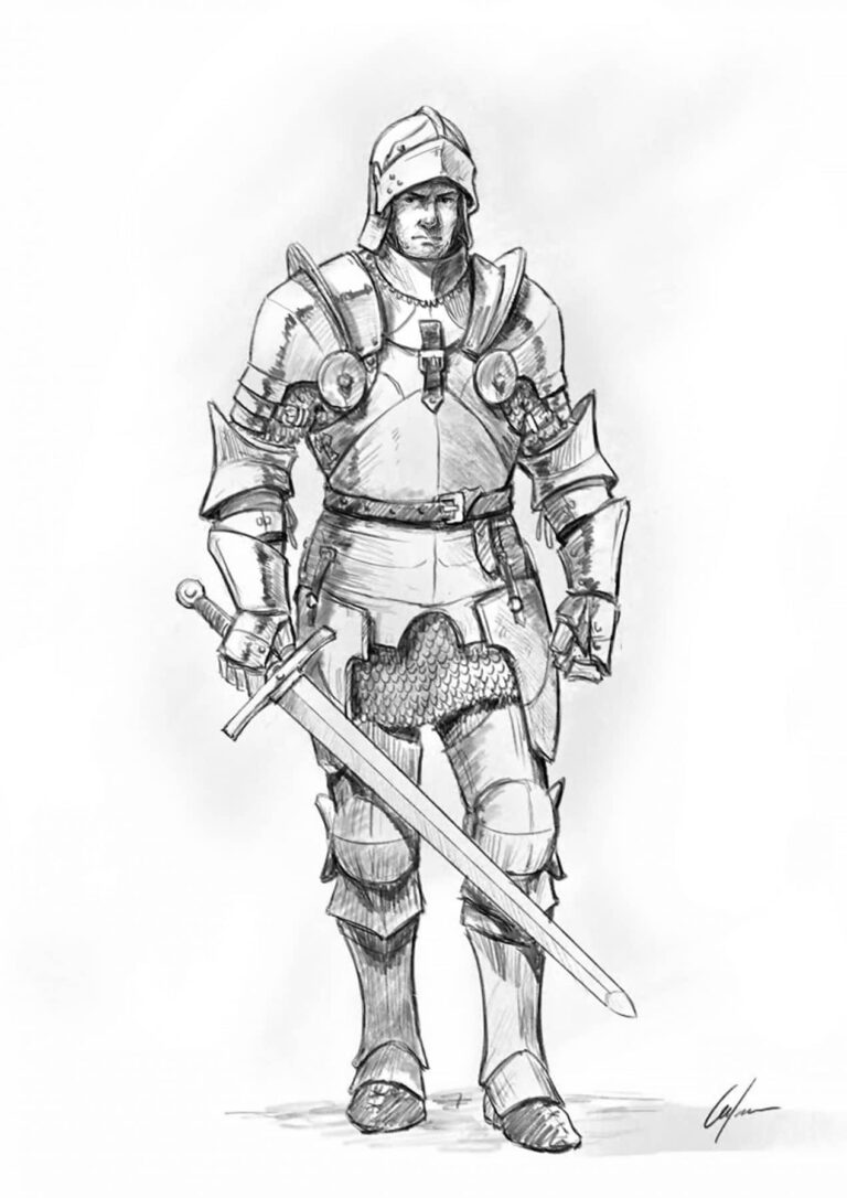 Knight armor Drawing Reference and Sketches for Artists