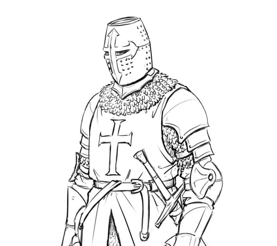 Knight armor drawing reference