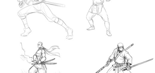 ArtStation - +200 Female Ninja Pose