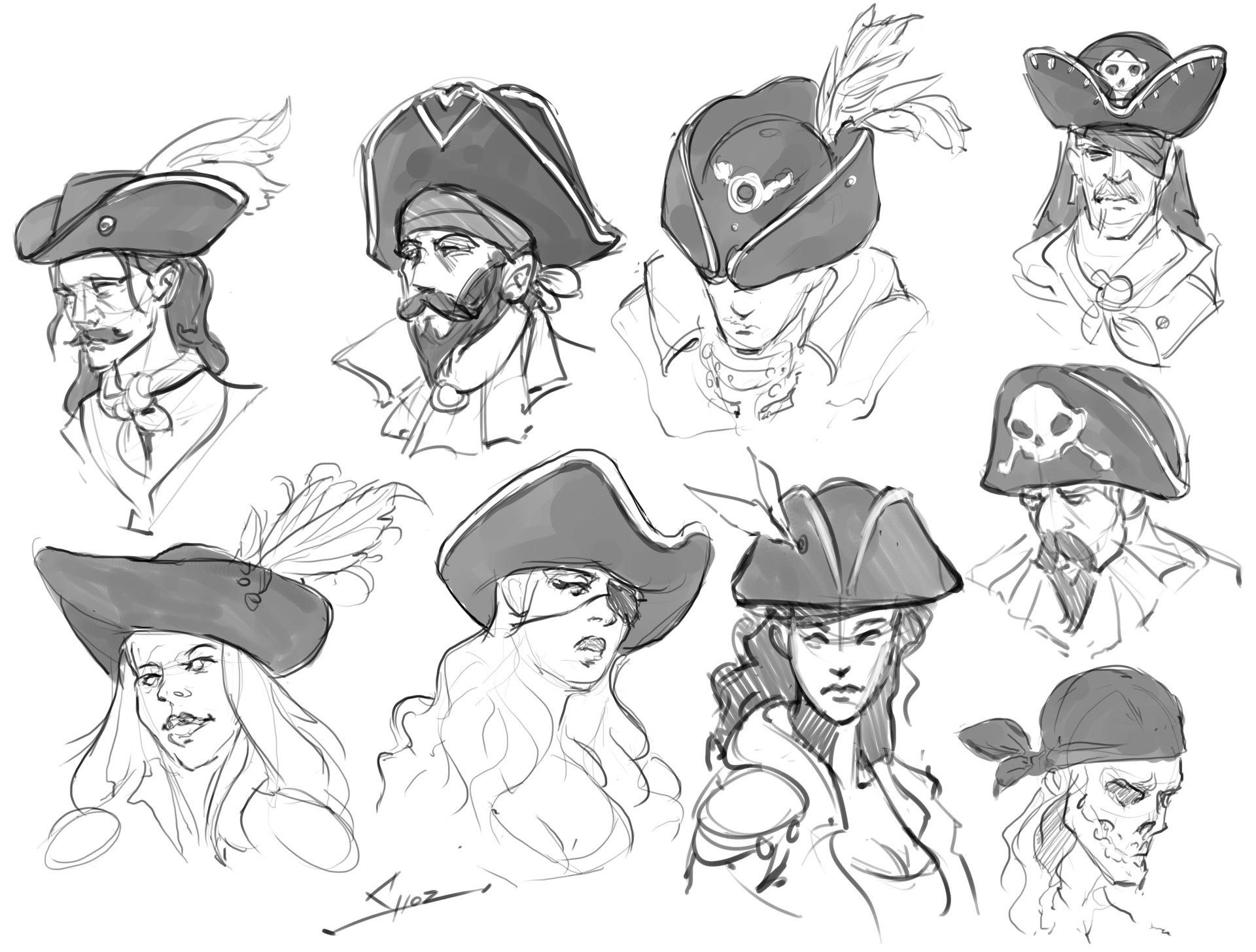 Pirate drawing reference