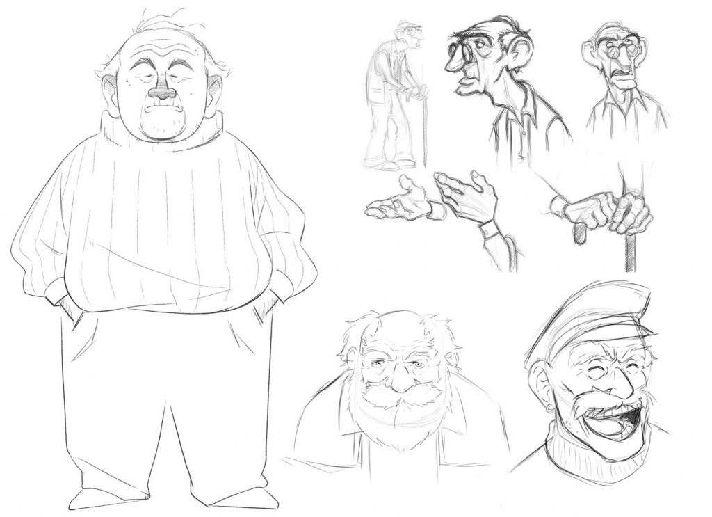 Old man Drawing Reference and Sketches for Artists