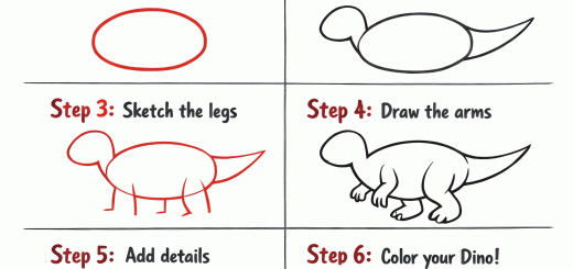 How to Draw Dinosaur Step by Step