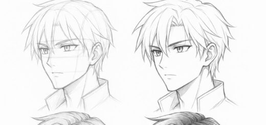 How to Draw Anime Male Head Step by Step