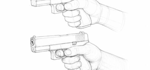 How to Draw Hand Holding a Gun Step by Step