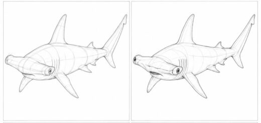 How to Draw Hammerhead Shark Step by Step