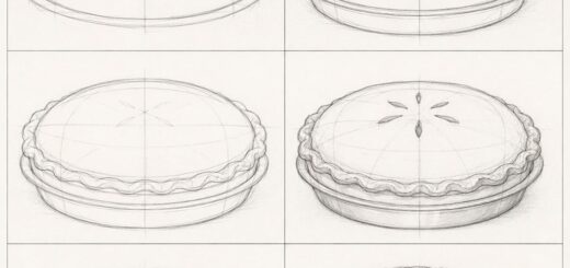 How to Draw Pie Step by Step