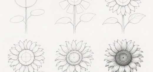 How to Draw Sunflower Step by Step