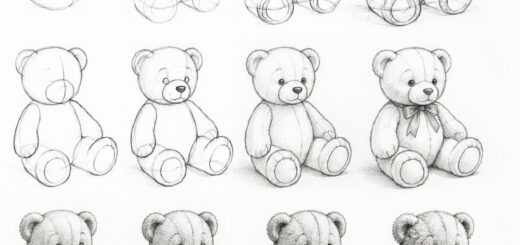 How to Draw Plush Teddy Bear Step by Step