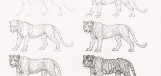 How to Draw Tiger Step by Step