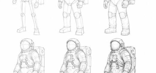 How to Draw Astronaut Step by Step