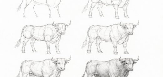 How to Draw Bull Step by Step