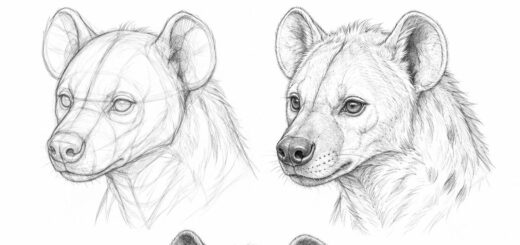 How to Draw Hyena Head Step by Step