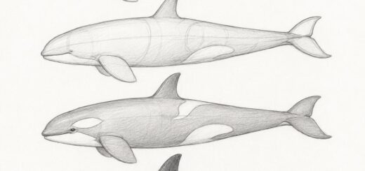 How to Draw Orca Step by Step